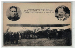 AVIATION #18271 AVION PLANE VAINQUEUR DE L ATLANTIQUE COSTE ET BELLONTE AVION POINT D INTERROGATION 1930 - ....-1914: Precursores