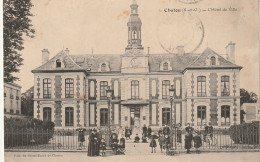 XXX -(78) CHATOU - L' HOTEL DE VILLE - ANIMATION - ENFANTS  , ECOLIERS - 2 SCANS - Chatou