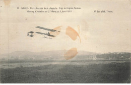 06 CANNES LA NAPOULE #21018 PORT AVIATION FREY SUR BIPLAN FARMAN MEETING 1910 AVIATEUR AVION - Cannes