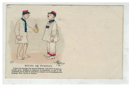 ILLUSTRATEUR GUILLAUME #17059 MOTIFS DE PUNITION 3 JOURS RISTOUL......  PUBLICITE LES TIMBRES DE L ANJOU AU DOS - Guillaume