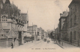 XXX -(80) AMIENS - LA RUE PORTE PARIS - ANIMATION - PHOT. EDIT. CARON , AMIENS - 2 SCANS - Amiens