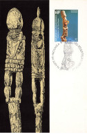 CARTE MAXIMUM #23574 NOUVELLE CALEDONIE NOUMEA 1994 SCULPTEURS PORTEUR DU MASQUE - Maximum Cards