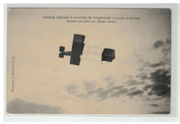 51 GRANDE SEMAINE AVIATION DE CHAMPAGNE PAULHAN EN PLEIN VOL BIPLAN VOISIN AVION - Other & Unclassified