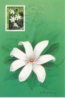 CARTE MAXIMUM #23446 POLYNESIE FRANCAISE PAPEETE 1990 LE TIARE TAHITI FLEURS - Tarjetas – Máxima