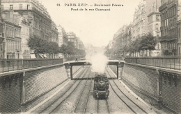 75 PARIS 17 #22786 BOULEVARD PEREIRE PONT DE LA RUE GUERSANT TRAIN LOCOMOTIVE VOIE FERREE - Paris (17)