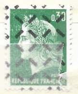 FRANCE N° 1611 30C VERT TYPE MARIANNE DE CHEFFER PARA OBLITERE AVEC GOMME - Unused Stamps