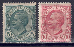 Italien 1906 - König Viktor Emanuel III., Nr. 88 - 89, Gefalzt * / MLH - Nuovi