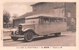 MONTMERLE (Ain) - Les Cars "Citroën" A. Hugon, Autobus - Photo Morfaux - Ecrit Par Le Propriétaire, Voeux 1934 (2 Scans) - Unclassified