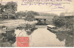 94 VILLENEUVE ST GEORGES #21995 PONT CHEMIN DE FER SUR L YERRES LAVOIR PENICHES BATEAUX - Villeneuve Saint Georges