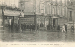 75 PARIS #22671 INONDATIONS 1910 QUAI MALAQUAIS RUE BONAPARTE TABAC - Paris Flood, 1910