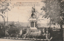 XXX -(82) CAZES MONDENARD - MONUMENT ELEVE A LA MEMOIRE DES ENFANTS MORTS POUR LA FRANCE - 2 SCANS - Autres & Non Classés