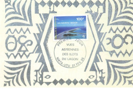 CARTE MAXIMUM #23494 WALLIS ET FUTUNA MATA UTU 1995 VUES AERIENNES DES ILOTS DU LAGON NUKUFOTU NUKULOA TATOO TATOUAGE - Cartoline Maximum