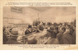 31 TOULOUSE #26064 DOUMERGUE ET LESAGE AU STAND AMOUROUX FRERES MACHINES AGRICOLES EN JANVIER 1929 PUBLICITE PUB - Toulouse