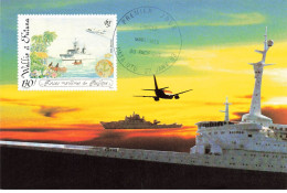 CARTE MAXIMUM #23618 WALLIS ET FUTUNA MATA UTU 1993 FORCES MARITIMES DU PACIFIQUE AVIATION MARINE - Cartes-maximum