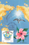 CARTE MAXIMUM #23596 WALLIS ET FUTUNA MATA UTU 1990 JOURNEE DU TIMBRE - Maximum Cards