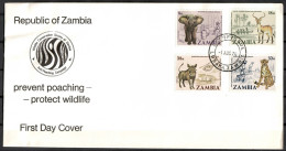 Zambia 1978 Mi 193-196 FDC  (XFDC ZS6 ZMB193-196) - Protección Del Medio Ambiente Y Del Clima