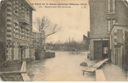 78 CHATOU #23832 CRUE DE LA SEINE 1910 MAISON DANS L ILE DE CHATOU INONDATIONS - Chatou