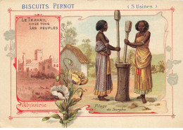 CHROMO PERNOT #25413 BISCUITS ABYSSINIE PILAGE DU SORGHO - Pernot