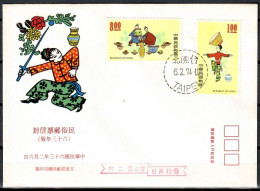 Taiwan (Republic Of China) 1974 Mi 1002-1003 FDC  (FDC ZS9 FRM1002-1003) - Skulpturen
