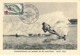 CARTE MAXIMUM #25149 03 VICHY CHAMPIONNATS DU MONDE DE SKI NAUTIQUE 1963 - 1960-1969