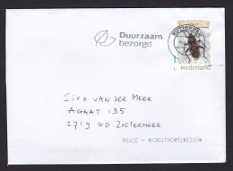 Netherlands: Cover, 2024, 1 Stamp, Beetle, Bug, Insect, Animal (traces Of Use) - Briefe U. Dokumente