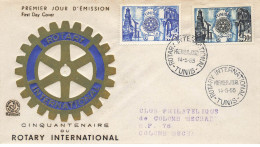 TUNISIE #23706 TUNIS 1955 PREMIER JOUR ROTARY CLUB INTERNATIONAL - Gebruikt