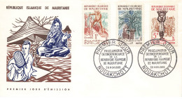MAURITANIE #23694 NOUAKCHOTT 1960 PREMIER JOUR PROCLAMATION DE L INDEPENDANCE PUITS PASTORAL RECOLTE DATTES - Mauretanien (1960-...)