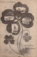 XXX -(84) SOUVENIR D' AVIGNON - CARTE FANTAISE_IE - PETALES DE TREFLE MULTIVUES - PORTE BONHEUR  - 2 SCANS - Avignon