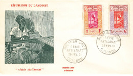 BENIN DAHOMEY #23700 COTONOU 1961 PREMIER JOUR SERIE ARTISANAT METIER TISSERAND - Benin - Dahomey (1960-...)