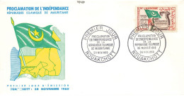 MAURITANIE #23695 NOUAKCHOTT 1960 PREMIER JOUR PROCLAMATION DE L INDEPENDANCE - Mauritania (1960-...)