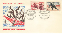 SENEGAL #23683 DAKAR 1961 PREMIER JOUR SPORTS ET DIVERTISSEMENTS DANSES JEU DU FAUX LION - Senegal (1960-...)