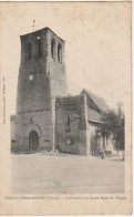 XXX -(86) VENDEUVRE DE POITOU - UN CLOCHER ET LA FACADE OUEST DE L' EGLISE - 2 SCANS - Altri & Non Classificati