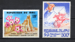 MALI  N° 335 + 336    NEUFS SANS CHARNIERE  COTE 6.00€    ESPACE FLEUR CHEVAL UPU PHILEXAFRIQUE - Malí (1959-...)
