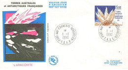 FDC T.A.A.F. #26170 KERGUELEN PORT AUX FRANCAIS 1990 PREMIER JOUR ARAGONITE - FDC