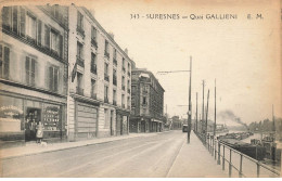 92 SURESNES #28205 QUAI GALLIENI TABAC VINS BATEAUX PENICHES - Suresnes