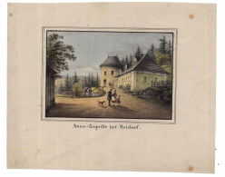 NIEDER - SCHLESIEN - SEIDORF / SOSNOWKA, St. Anna - Kapelle, Kolorierter Kupferstich, 18 X 14,5 Cm, Ca. 1850 - Schlesien