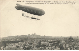 AVIATION #26326 DIRIGEABLE CLEMENT BAYARD SE DIRIGEANT VERS MONTMARTRE - Aeronaves