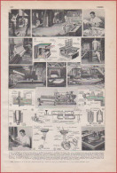 Verre. Travail Du Verre, Soufflage ... Fabrication Du Verre à Vitre, Verre Laminé, Glaces Brutes ... Larousse 1948. - Historische Dokumente