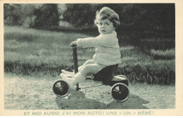 JOUET #27541 ENFANT SUR SON TRICYCLE MOU AUSSI J AI MON AUTO - Speelgoed & Spelen