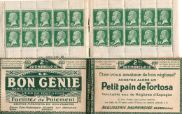 CARNET 170-C 1 Type PASTEUR "PETIT PAIN DE TORTOSA + BON GENIE". Bon état Général, Mais Adhérences (voir Photos). - Anciens : 1906-1965