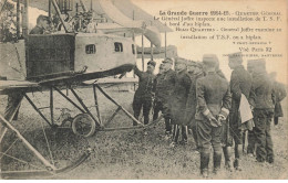 AVIATION #26228 AVION LE GENERAL JOFFRE INSPECTE UNE INSTALLATION DE T.S.F. BIPLAN - ....-1914: Précurseurs