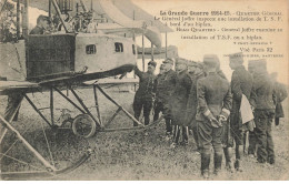 AVIATION #26228 AVION LE GENERAL JOFFRE INSPECTE UNE INSTALLATION DE T.S.F. BIPLAN - ....-1914: Vorläufer