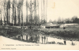 91 LONGJUMEAU #24512 PONT DU TRAMWAY SUR L YVETTE PECHEUR PECHE - Longjumeau