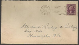 1933 West Virginia Parkersburg Machine Sep 4 - Covers & Documents