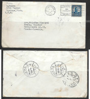 1926 5 Cent Roosevelt Detroit Mich (Sep 13) To Czechoslovakia, Slogan - Briefe U. Dokumente