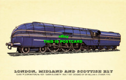 R572075 London Midland And Scottish Rly. Class 7P. No. 6221 Queen Elizabeth. 193 - Otros & Sin Clasificación