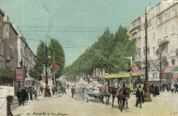 Marseille Le Cours Belsunce Belle Animation Colorisée RV Cachet 22e Regiment D' Infanterie Coloniale - Canebière, Centro