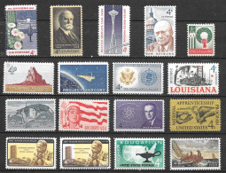1962 Commemorative Year Set  17 Stamps, Mint Never Hinged - Nuevos