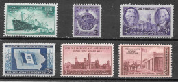 1946 Commemorative Year Set  6 Stamps, Mint Never Hinged - Neufs