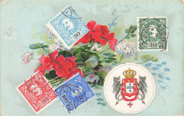 PORTUGAL #27090 TIMBRES FLEURS ARMOIRIES BLASON REPRESENTATION TIMBRES - Timbres (représentations)